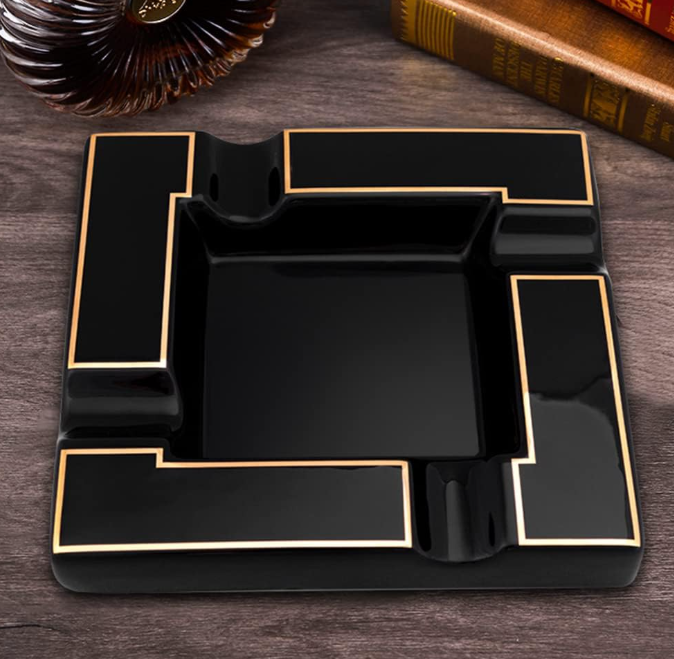 Large Ceramic Cigar Ashtray for Indoor and Outdoor
