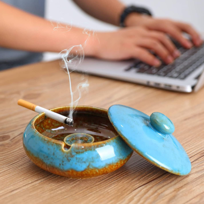 Handmade Ceramic Windproof Ashtray