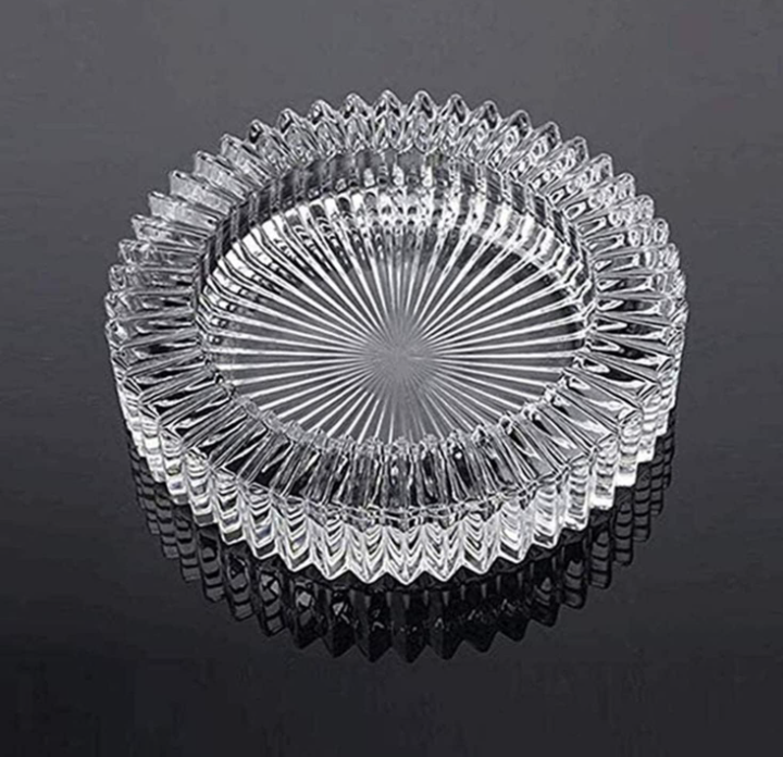 Large Round Glass Smoking Ashtray - Image 2