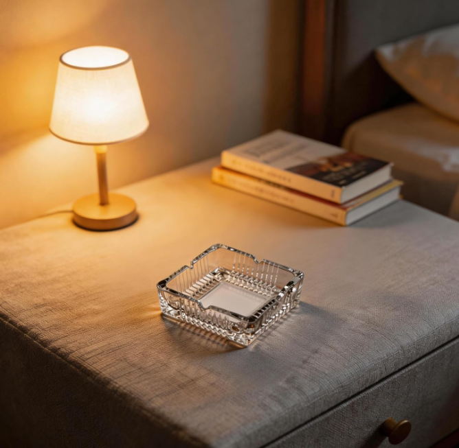Heavy Duty Square Glass Ashtray Set of 3 - Image 2