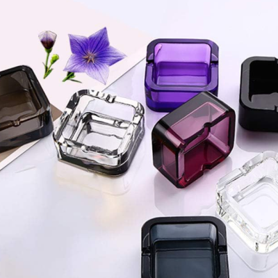 Small Crystal Glass Decorative Ashtray
