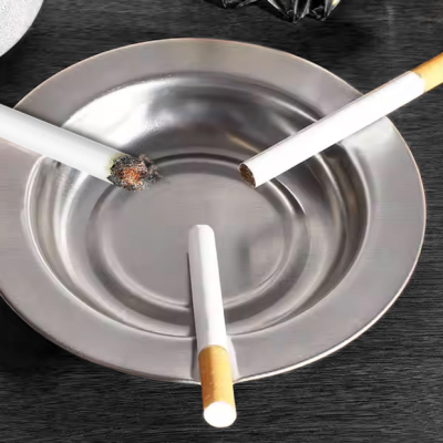 Disposable Stainless Steel Ashtray Set of 10