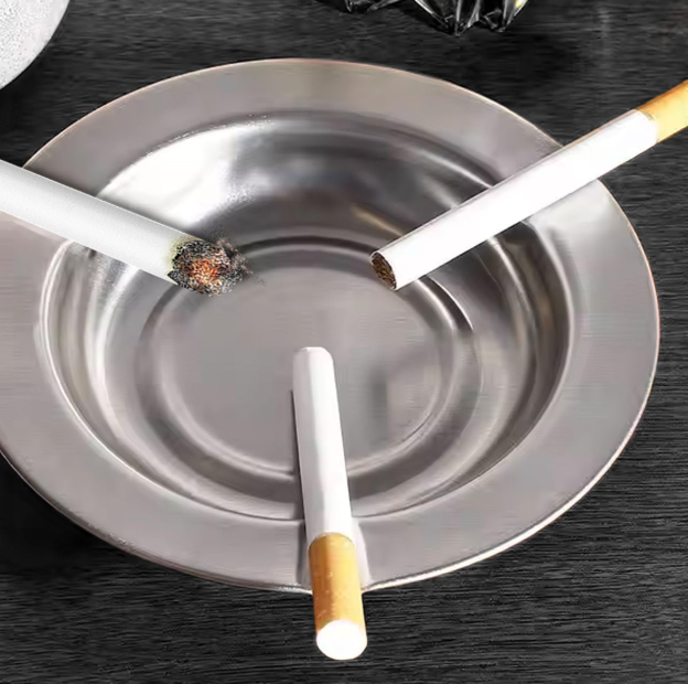 Disposable Stainless Steel Ashtray Set of 10
