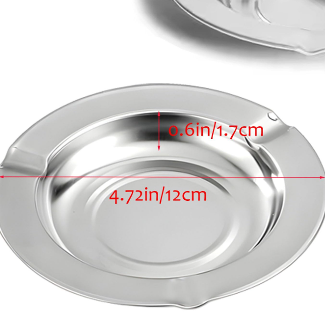 Disposable Stainless Steel Ashtray Set of 10 - Image 2