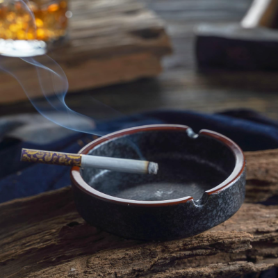 Decorative Ceramic Ashtray for Home and Patio
